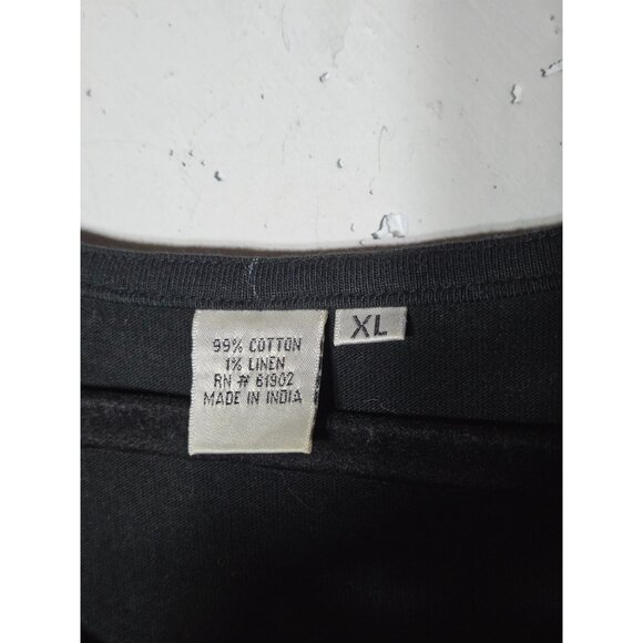 Black Flower Seed Packet Sleeveless Maxi Dress Size XL Garden Boho Made In India - Picture 5 of 11